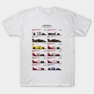 Ayrton Senna Grand Prix cars T-Shirt